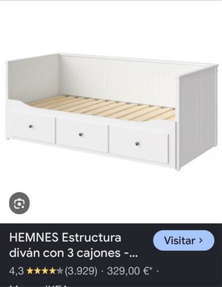 Estructura Diván HEMNES IKEA 3 Cajones