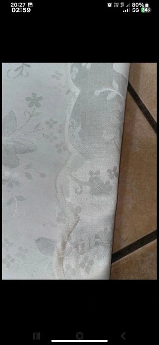Copriletto Singolo Damascato Bianco Nuovo