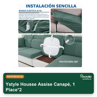 Ystyle funda sofá cojín elástico verde