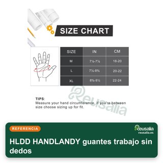HLDD HANDLANDY guantes trabajo sin dedos