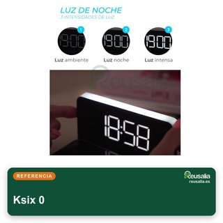 Ksix despertador digital carga rápida inalámbrica