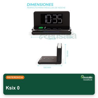 Ksix despertador digital carga rápida inalámbrica