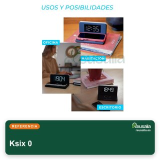 Ksix despertador digital carga rápida inalámbrica