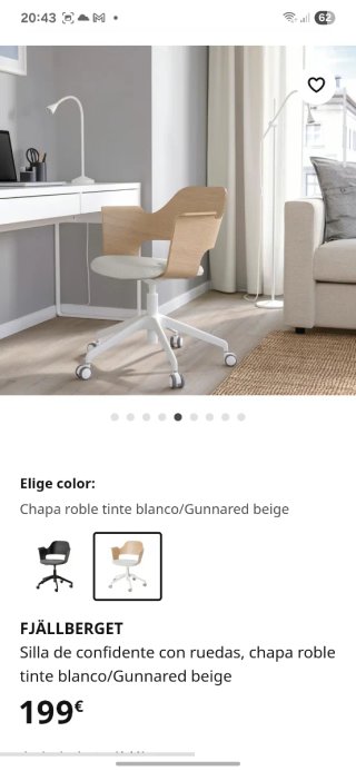 Silla con ruedas Fjällberget Ikea