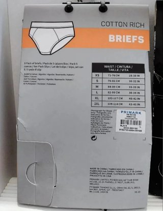 PACK DE 5 SLIPS PRIMARK  REGALO PACK CON 2 MAS