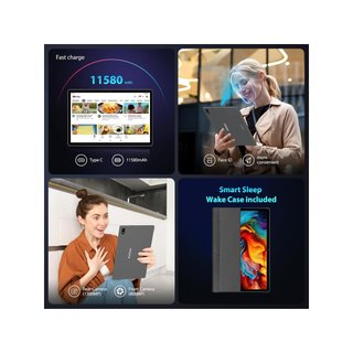 PIXPEAK 256GB Grigio Tablet 13.3" 2K RAM Android