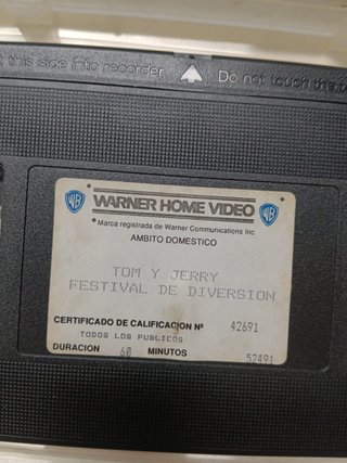 Vhs, Tom y Jerry, festival de diversion, warner, 1993, dificil de encontrar