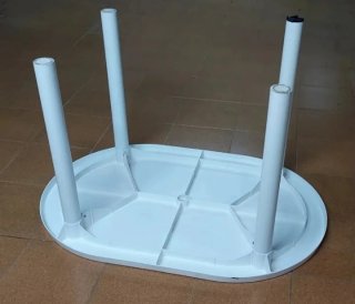 Tavolo ovale smontabile con ombrellone