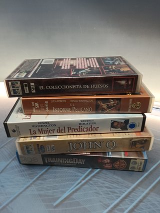5 cintas VHS, especial Denzel Washington