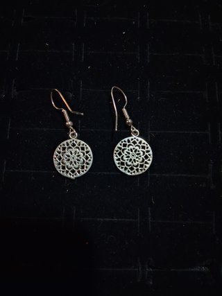 Pendientes Florales Filigrana Plateados