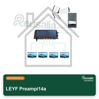 LEYF amplificador antena terrestre 4 salidas