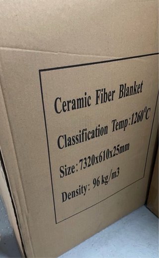 Manta Fibra Cerámica 1260°C 25mm 7,32m