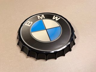 Placa BMW em chapa para decoração