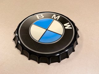 Placa BMW em chapa para decoração
