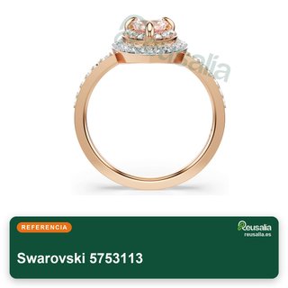 Swarovski anillo corazón cristales zafiro rosa