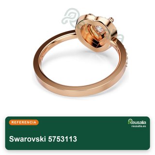 Swarovski anillo corazón cristales zafiro rosa