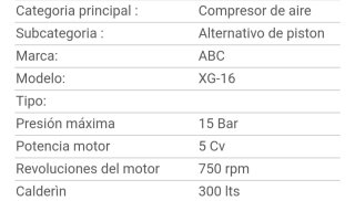 Compresor ABC XG16