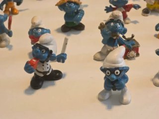 17 Pitufos Peyo Vintage Schleich PVC Años 80 Lote
