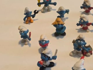 17 Pitufos Peyo Vintage Schleich PVC Años 80 Lote