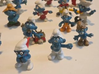 17 Pitufos Peyo Vintage Schleich PVC Años 80 Lote