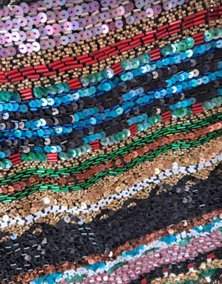 Top con perline e paillettes