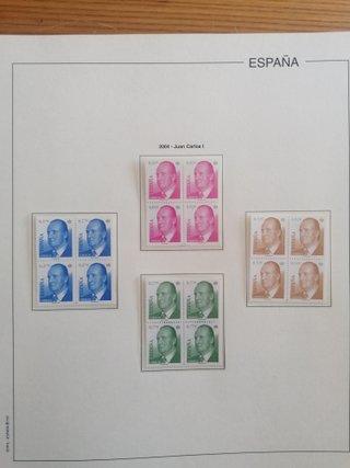 ÁLBUM ESPAÑA AÑOS 2003 y 2004. BLOQUE DE 4.