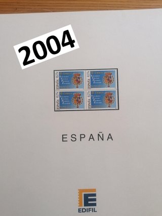 ÁLBUM ESPAÑA AÑOS 2003 y 2004. BLOQUE DE 4.