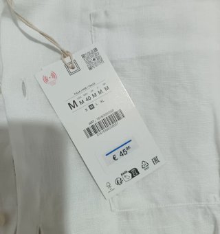 Camisa Zara Blanca Lino