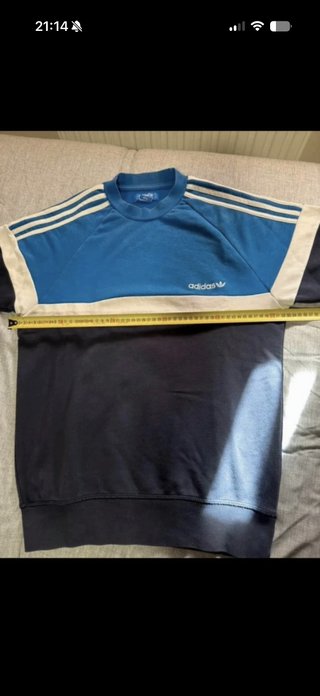 Sudadera Adidas Originals Azul y Blanca