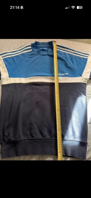 Sudadera Adidas Originals Azul y Blanca