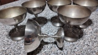 Coppe gelato vintage metallo anni 70