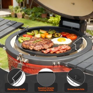 ONLYFIRE Piastra in ceramica antiaderente 47cm con manico