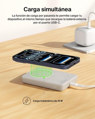 BELKIN BoostCharge PowerBank 10000mAh Qi2 Beis