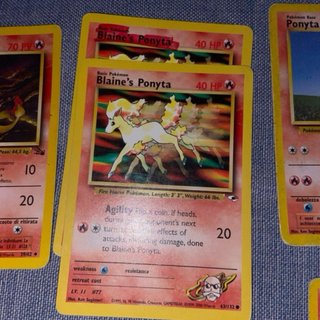 Lotto 6 carte Pokémon Blaine's Ponyta vintage