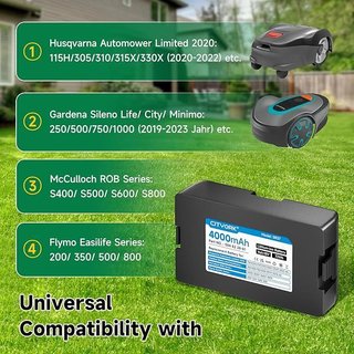 Batteria CITYORK 18V 4000mAh per tosaerba Husqvarna