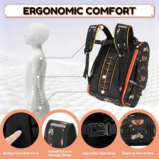 AMYTHE mochila niño 6-8 años 680g ergonómica 400D