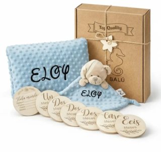 Mantita personalizada y peluche oso