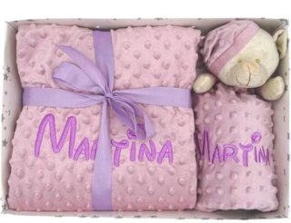 Mantita personalizada y peluche oso