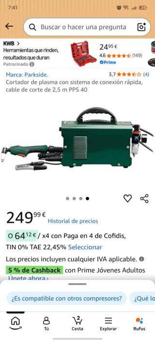 Cortador de Plasma Parkside PPS 40 B3