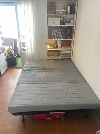 Sofá cama IKEA LYCKSELE plegable gris con funda