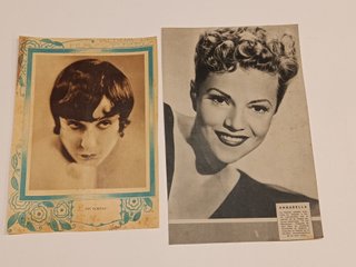 Lote 13 hojas Actrices Clásicas Años 20-30