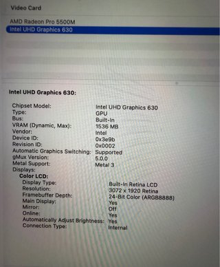 MacBook Pro 16 2019 Intel i9 | 32GB RAM 1TB SSD