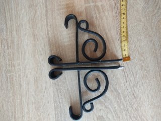Soporte cortina rústico forja negro