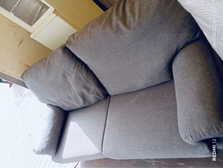 SOFÁ DE TELA GRIS ‘MATIS’ CONFORAMA SEMINUEVO
