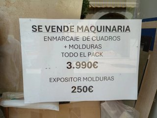 Maquinaria para enmarcar por jubilación