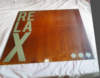 Espejo pared 50x50 con letras brillantes