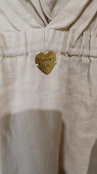 Vestido Twinset tirantes beige