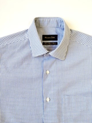 Camisa Massimo Dutti cuadros azul y blanco