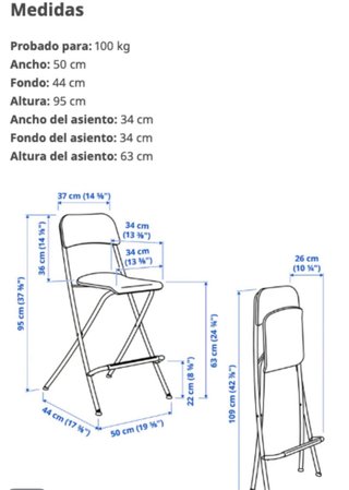Silla alta plegable Ikea