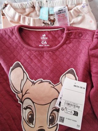 36 MESES 3 AÑOS CONJUNTO BAMBI DISNEY C&A NUEVO